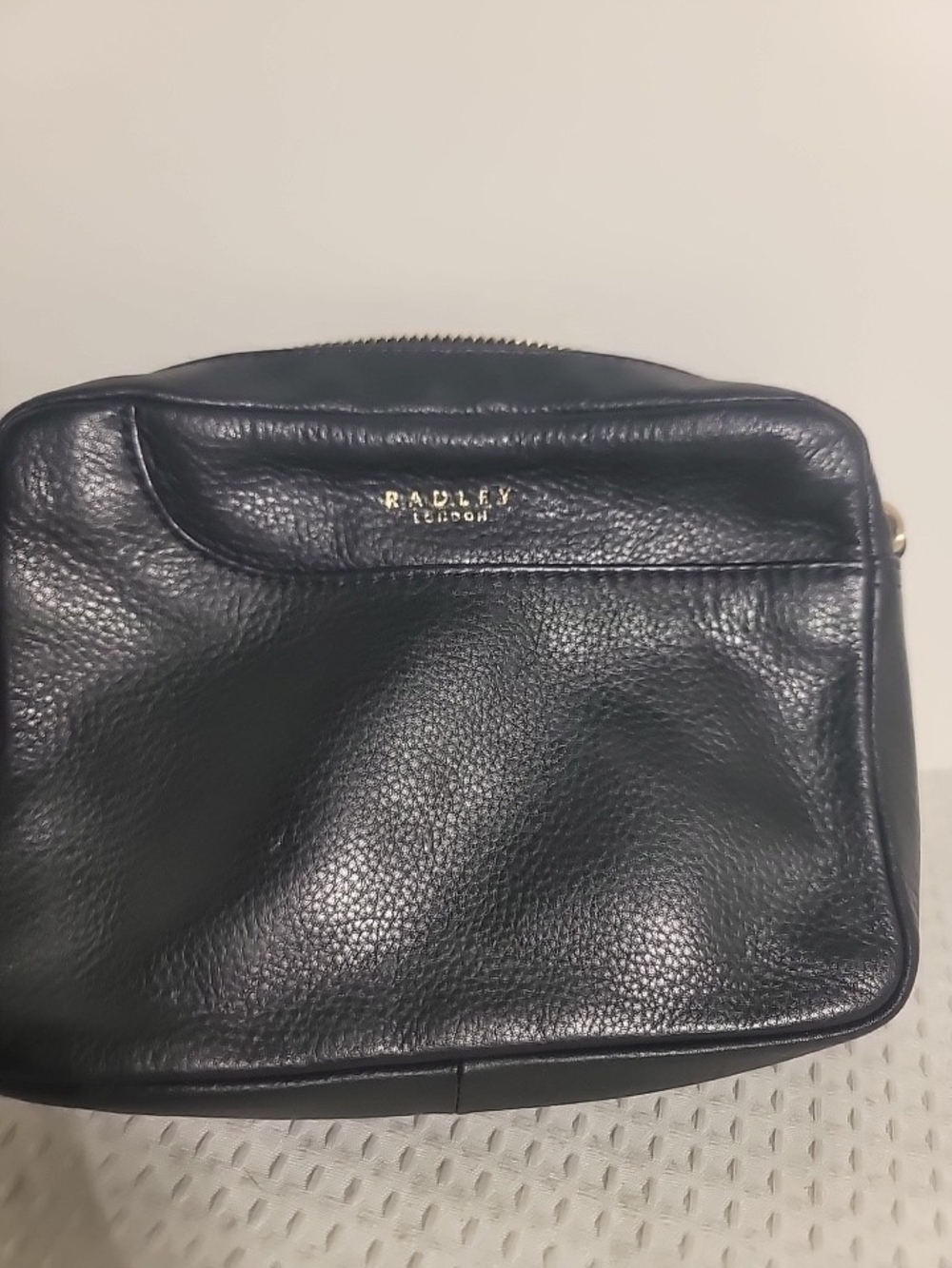 Radley London Black Pebbled Leather Crossbody Bag